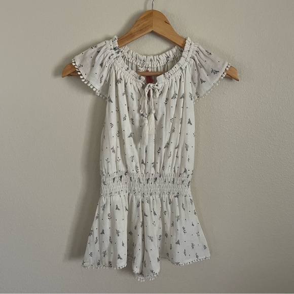 Mimi and Maggie Floral Branches Print Cream Romper Size 5 NWT - Picture 1 of 7